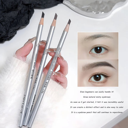 Slanted Blade Eyebrow Pencil Waterproof Makeup Natural Lines Hair Flu Wood Eyebrow Pen Tint Tattoo Grey Coffee Eye Brow Pencil