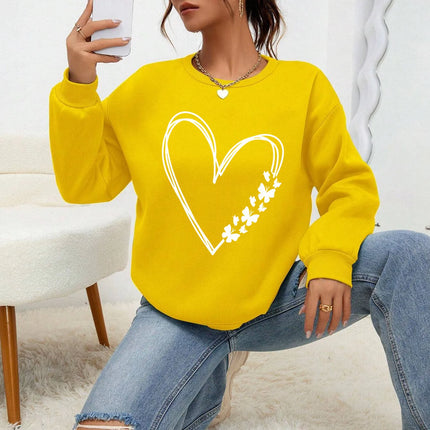 The Great Love At The Edge of Butterflies Design Print Sweatshirt Women Fleece Crewneck Autumn Pullover Soft Sportswear Clothing