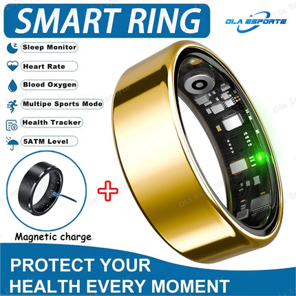 2026 Smart Ring For Man Women Blood Pressure Heart Rate Sleep Monitoring Smartring IP68 & 5ATM Waterproof Multi-sport Mode rings
