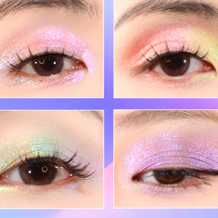JUR MORNIER 9 Color Multichrome Eyeshadow Palette Shimmer Chameleon Eye Shadow Waterproof Vegan Cruelty Free Eye Makeup