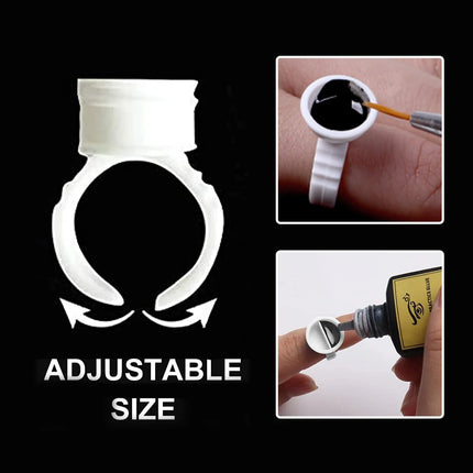 100/1000PCS Microblading Pigment Glue Rings Tattoo Ink Holder S/M/L Eyebrow Makeup Accessories Eyelash Extension Glue Cups