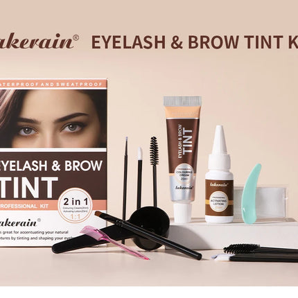 Eyebrow Tint Dye Professional Eyebrow Dye Waterproof Long-lasting Eyebrow Brow Kit Semi Permanent Eyebrow Home Use Pro Kit