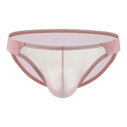 Men's 20D Ultra-Thin Briefs Low Waist Bold Bulge Pockets Sexy Fitted Triangle Underwear High Transparency Comfortable Briefs