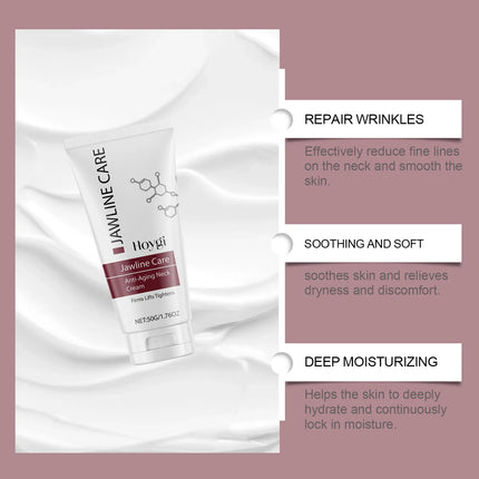 HOYGI Collagen Neck Cream Firming Lasting Hydration Increase Skin Elasticity Fade Fine Lines Nourishing Smooth Neck Care Lotion