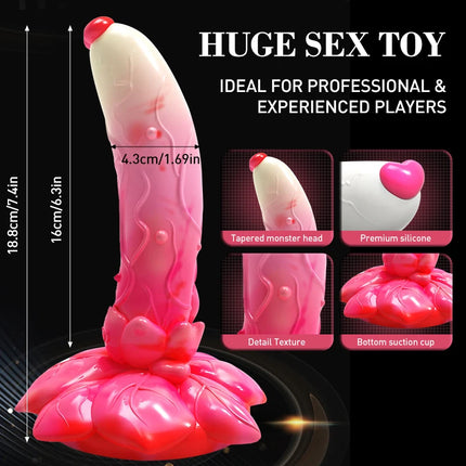 Monster Dildo Silicone Fantasy Colorful Cute Dildo Gingerbread Man Strong Suction Cup Dragon Dildo Anal Plug Sex Toys For Women