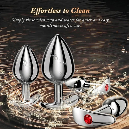4 Sizes Metal Outdoor Anal Plug Stainless Steels Anchor Base Butt Plug Prostate Massager Anal Masturbator Dildos Adult Sex Toys