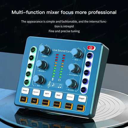 All-in-One Streaming Sound Card Kit - M8 Pro with 48V Mic, Compatible PC Phone for Vocal Guitar Recording & Live