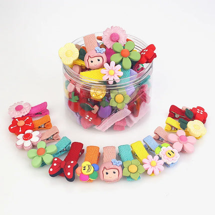 Exquisite All Lined Baby Accessories Girls Kawaii Animal Fruit Flowers Hair Clips Cute Headdress For Kids Toddlers Hair Pins