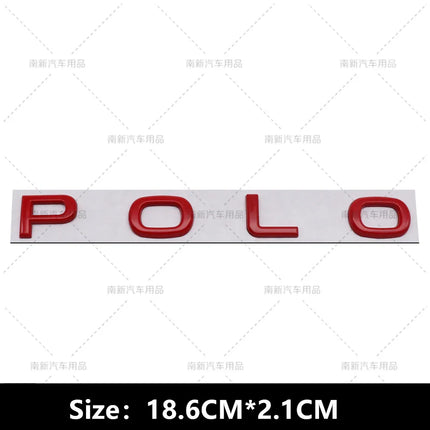 3D Metal Rear Trunk Sticker Car Styling Auto Body Side Fender Badge For Volkswagen VW Polo Letters Emblem Logo Decal Accessories