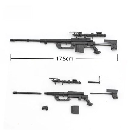 1/6 Assemble Gun Model Machine Gun Submachine Shotgun Sniper Rifle SVD AK47 MP40 MG42 Plastic Assembly Kit 8pcs/set