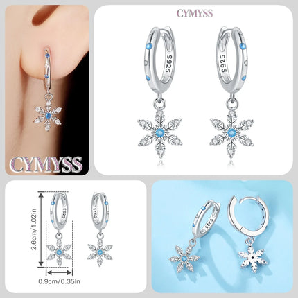 925 Sterling Silver Inlaid Zircon Butterfly Earrings Insect Element Original Design Women's Fashion Party Jewelry Gift Ear Loops