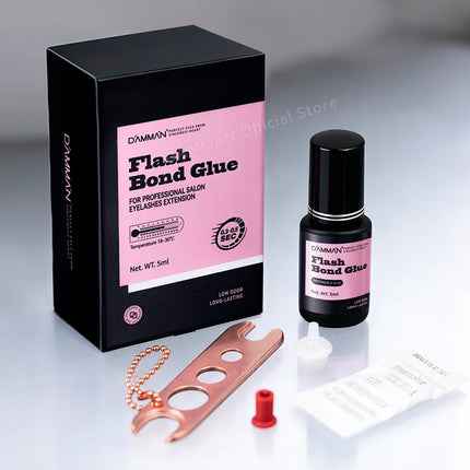 Damman 5ml Eyelash Glue Extension 0.3-0.5S Fast Drying Lashes Extensions Glue Professional Lash Glue Adhesive for Salon Use Only
