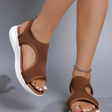Toe open spot 2025 fish mouth casual fashion sandals low-heeled women