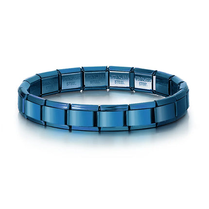 2025 Fashion Functional Elastic Bracelet Modular Bulk Italian Charms Links Fit Bracelet Stainless Steel Jewelry Wholesale