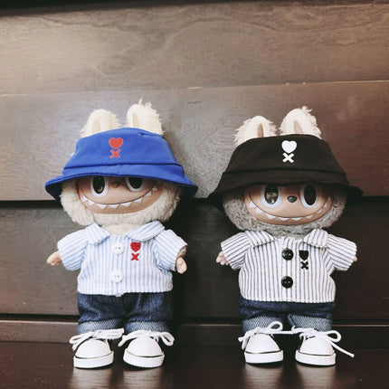 For 15/17cm Labubu Clothing Trendy shirt set Labubu Dolls Clothes Fashion hoodie outfit Diy Decoration replacement Accessories