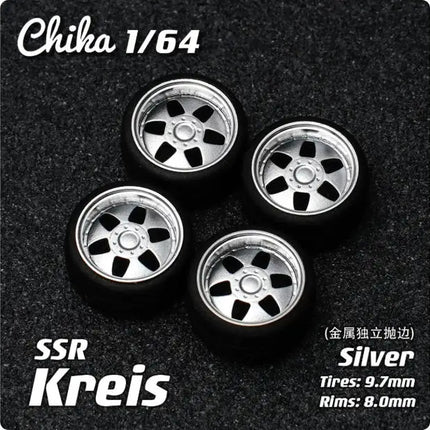 1/64 Chika Nabes Wheels or Brake Caliper 8.9mm 9.7mm 10.5mm Model Car Tires Rim Work S1 VSXX for 1:64 HW Tomy Mini GT Alloy Cars