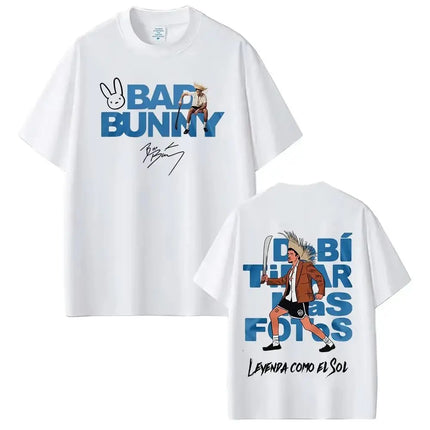 Hip Pop Tees Rapper Bad Bunny Tour 2026 Debi Tirar Mas Fotos DTMF Merch T-Shirts Fashion Pop Music T Shirts Streetwear Unisex