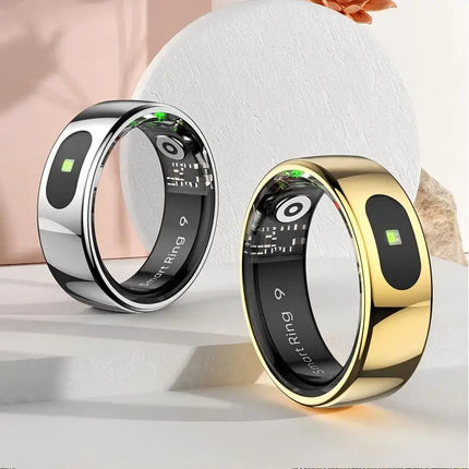 R08 Smart Ring with Charging Control Function Men Women Health Sleep Heart Rate Monitoring IP68 5ATM Waterproof Multi-sport Mode