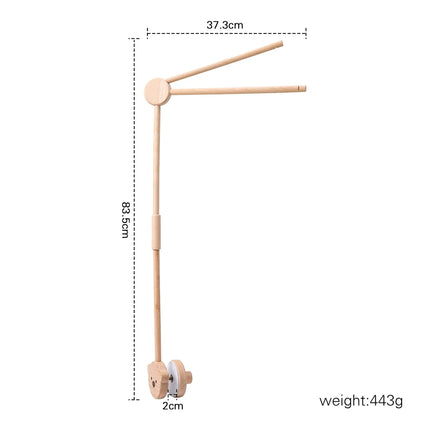 Baby Rattle Toy 0-12 Months Toys Wooden Mobile Bed Bell Floor Stand Bracket Newborn Bed Bell Hanging Holder Bracket Infant Crib
