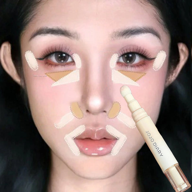 Soft Plush Head Concealer Pen Detail Covering Dark Circles Even Skin Tone Brightening Oil Control Foundation Face Holding Makeup