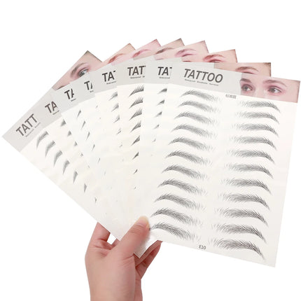 Nutural Eyebrow Tattoo Stickers Eyebrow Water Transfers Stickers Hair-Like Waterproof Easy To Wear Brow Enhancer Sticker Makeup