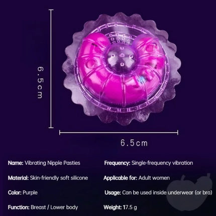1 Pair Wearable Nipple Vibrators Sticker Breast Massage Soft Silicone Invisible Pasties Clitoral G Spot Stimulator Sex ToysWomen