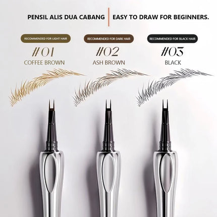 [Limited-Time Promotion] Two-pronged eyebrow pencil, waterproof and long-lasting, prevents smudging, natural makeup effect
