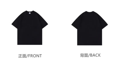 600G Heavy Cotton Short-sleeved T-shirt Men's and Women's Summer Loose Casual Trend Versatile Round Neck Half-sleeved Clothes