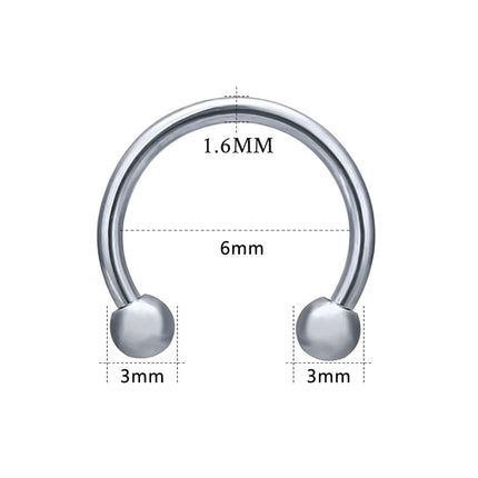 1 PC 316L Stainless Steel Nose Ring 14G 16G Nose Piercings Helix Ear Piercing Women Men Septum Rings Body Piercing  Jewelry