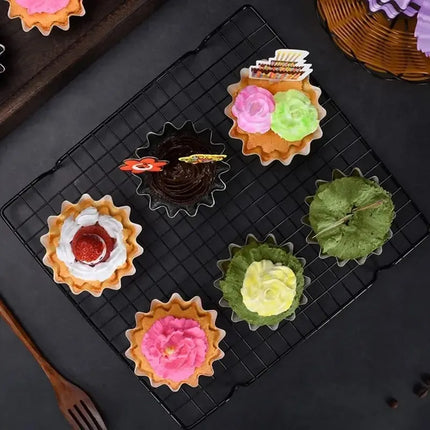 100pcs Disposable Muffin Cups Egg Tart Molds Heat Resistant Cupcake Cups Thickened Paper Cupcake Liners Tart Molds Baking Tools
