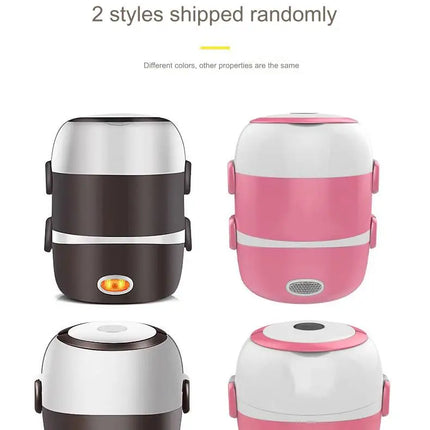 Best Sell Double Electric Lunch Box Stainless Steel Food Container Portable Faster Food Heated Heated Lunch Box for Office