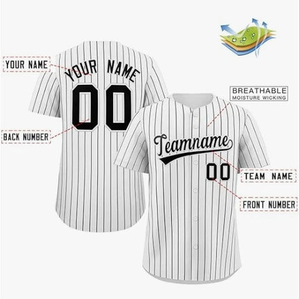 Personalize Men Women Youth Baseball Jersey Customize Button Down Sports Tee Laser Printed Sublimation Letter Number Big Size