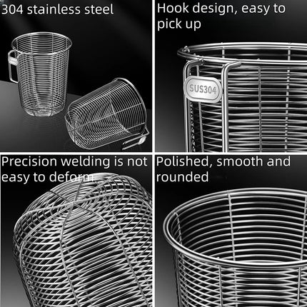 304 Kitchen Chopstick Holder Organizer Hanging Wall Stainless Steel Tableware Drainer  Fork Spoon Chopsticks Dishwasher Basket