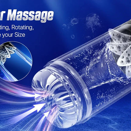 Male Automatic Masturbator Cup Penis Pump 7 Thrusting Rotating Vibrating Sucking Licking Modes Pussy Blowjob Sex Toys For Men