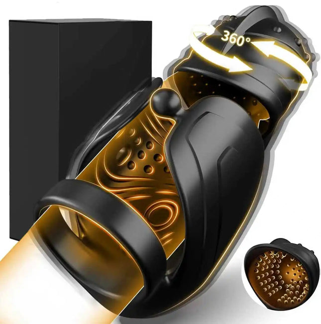 Male Sex Toy Penis Vibrator Male Masturbator Adult Toys for Men Penis Trainer 360° Swing Glans Training APP Control Cock Ring