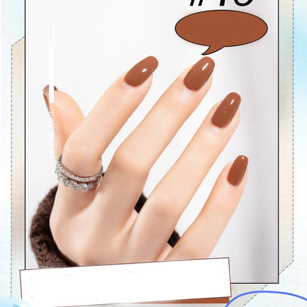 40 Colors New Nail Polish for Summer Water-based Quick Drying Tearable Nail Art Semipermanent Monochrome No Baking Lamp Varnish