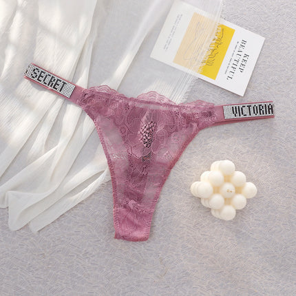 VS Lace Thongs For Women Comfortable Breathable High Waist Underwear Sexy Panties Lingerie Victoria Secret Seamless