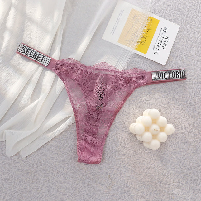 VS Lace Thongs For Women Comfortable Breathable High Waist Underwear Sexy Panties Lingerie Victoria Secret Seamless