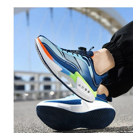 Family carbon plate running shoes for Boys Big Boys Student rotating button Technology TPU+ Popcorn high pop sneakers for girls