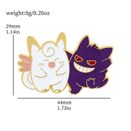 Gengar Cartoon Brooches Anime Enamel Lapel Pins for Backpack Accessories Fans Collection Brooches Jewelry Gift