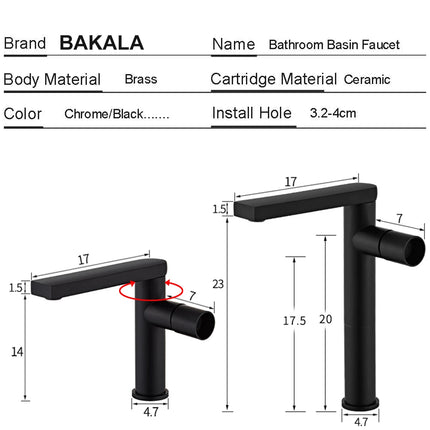 Modern Black Polished Bathroom Sink Faucet Deck Mount Single Hole Single Handle Basin Mixer Tap for Hot & Cold Water