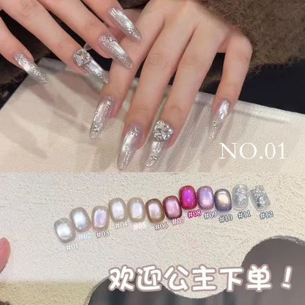 Museluoge Mail Heartfelt Cat Eye Gel Nails Polish 5ml Canning Semi Permanent Soak Off Magnetic Gel Nail Gel  For Nail Salon