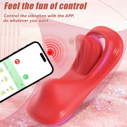 APP Control Tongue Licking Vibrator Wearable Panties G-Spot Stimulator Nipple Vagina Orgasm Pussy Blowjob Sex Toys For Women