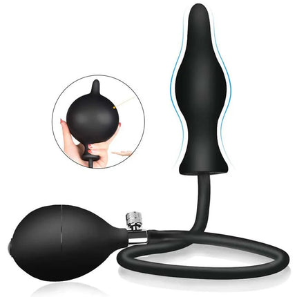 Inflatable Anal Plug with Metal Ball for Men&Women Extra Large Prostate Massager &G-Spot Stimulator Premium Comfort Anal Dilator