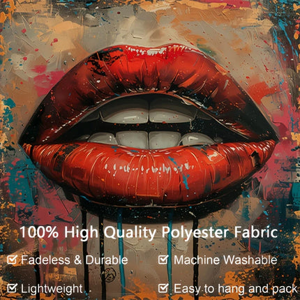 Lipstick decorating lip picture Digital printing polyester wall hanging tapestry decorative Living room bedrooms background gift