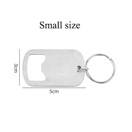 Portable Metal Stainless Steel Bottle Opener Keychain Soda Drink Starter Portable Bottle Openers Bar Key Chain Pendant Creative