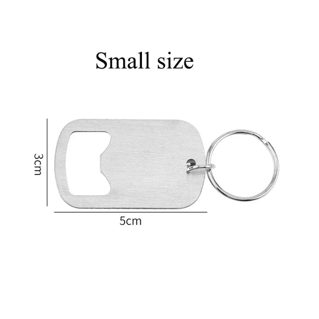 Portable Metal Stainless Steel Bottle Opener Keychain Soda Drink Starter Portable Bottle Openers Bar Key Chain Pendant Creative