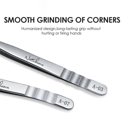 NATUHANA  Eyelash Extensions Tweezers Lash Artists High Precision Stainless Steel Superhard Anti-Static Tweezers Makeup Tools