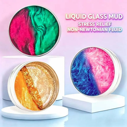 Crystal Clear Non-newtonian Liquid Clay Colorful Non-Toxic Non Stick Hand Crystal Mud Transparent Elastic Crystal Bouncy Slime
