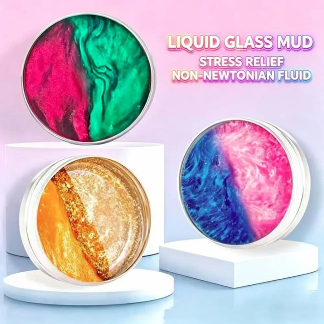 Crystal Clear Non-newtonian Liquid Clay Colorful Non-Toxic Non Stick Hand Crystal Mud Transparent Elastic Crystal Bouncy Slime